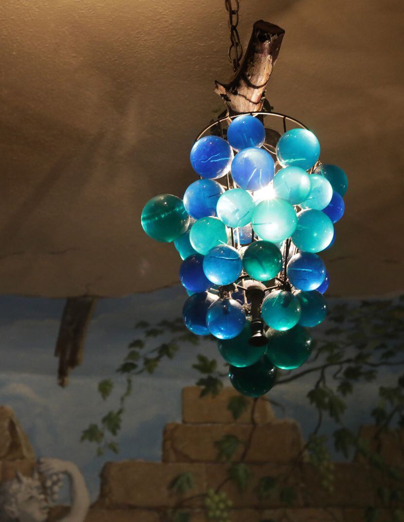 One of the original grape pendant lights. Not for sale.