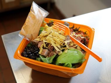The Barbecue Ranch with Steak is one of about 10 salad options at Salad And Go. The first shop outside of Arizona opens in Plano on May 5, 2021. Salad and Go stores are expected to open in Plano, Richardson, Dallas and Fort Worth.