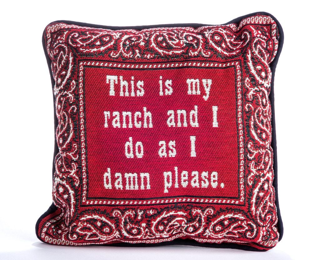 LBJ did, and you should too. This bandana-inspired pillow is from the LBJ Library. 