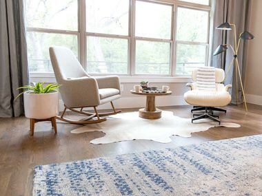 Tara Lenney infuses Texas into a design with a cowhide rug.
