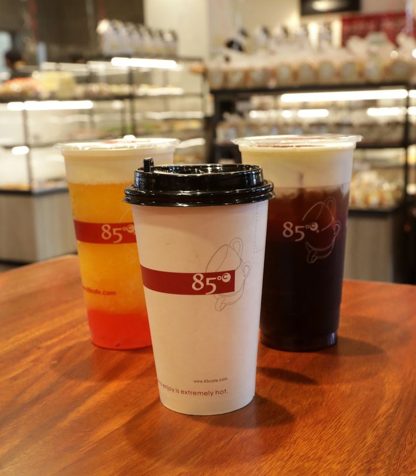 85°C Bakery and Cafe sells 40-some drinks, and most customers got one Friday along with...
