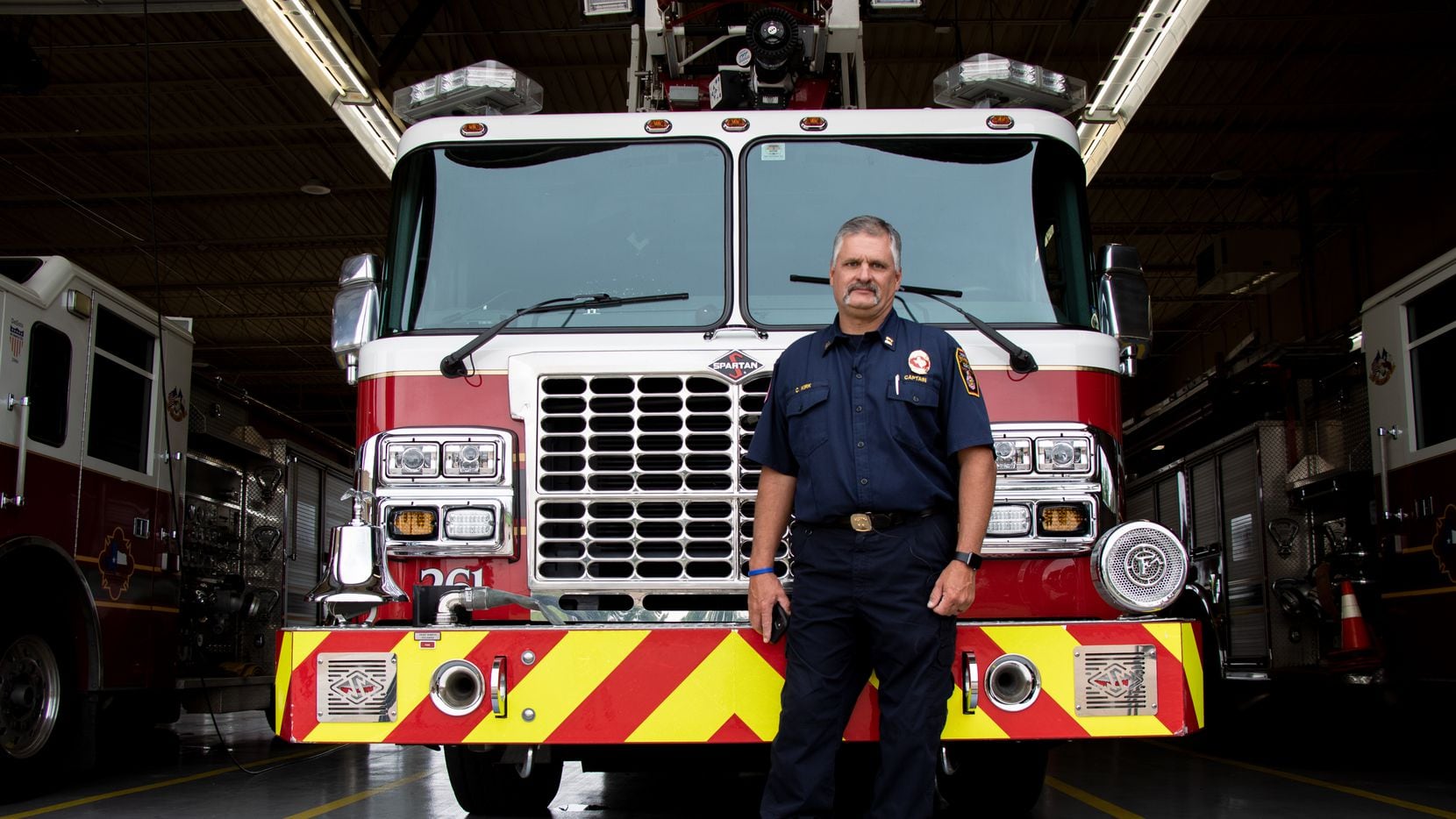 DeSoto Fire Capt. Craig Kirk nearly lost his feet in August 2020 after they were pinned in a...