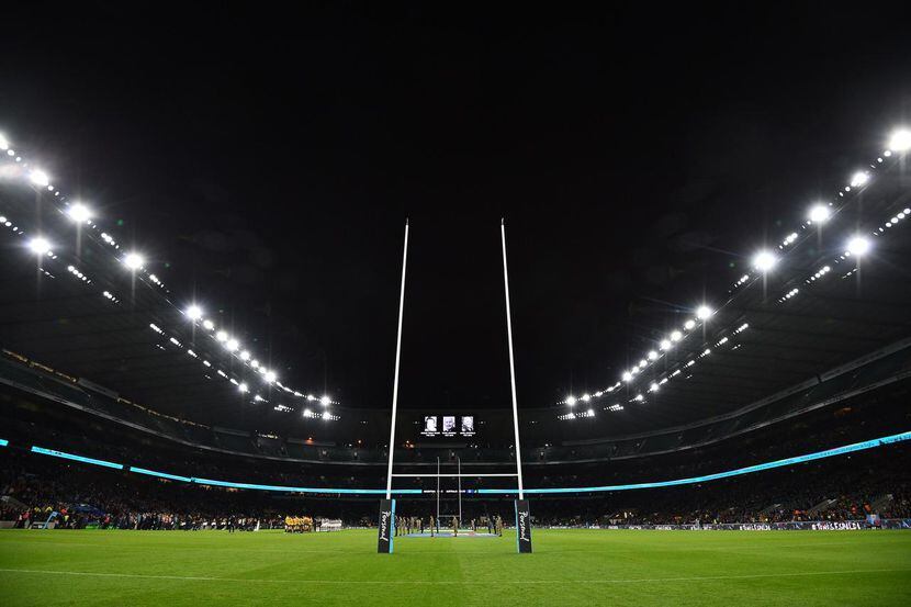 El Twickenham stadium en el sur de Londres es donde se juega rugby habitualmente. (AFP/GETTY...