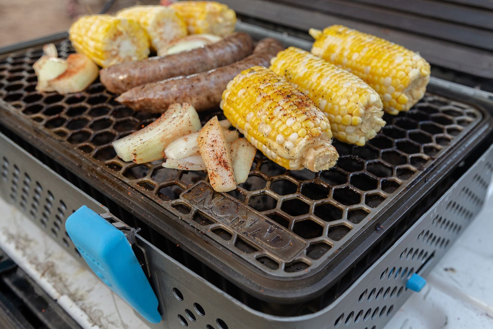 Nomad Grills is a portable charcoal grill and smoker from Dallas entrepreneurs.