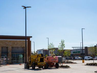 Retail stores are under construction near a new IKEA on Monday, March 25, 2019 at the...