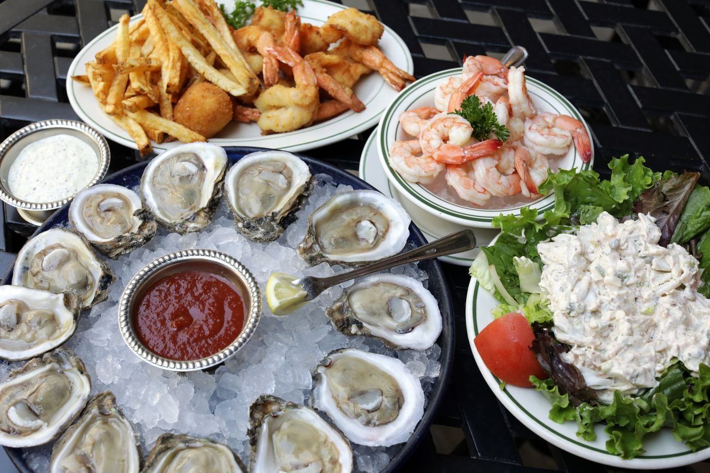 S&amp;D Oyster Company in Dallas is famous for its oysters, shrimp, french fries and crab meat...