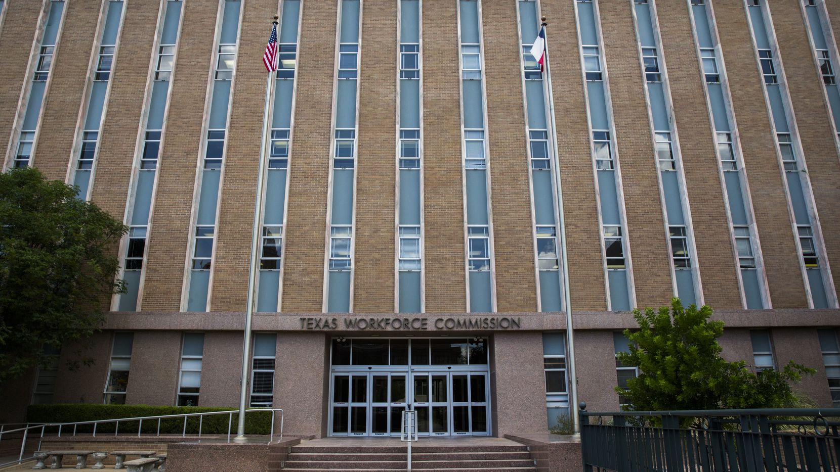 The Texas Workforce Commission building near the Texas state capitol in Austin.