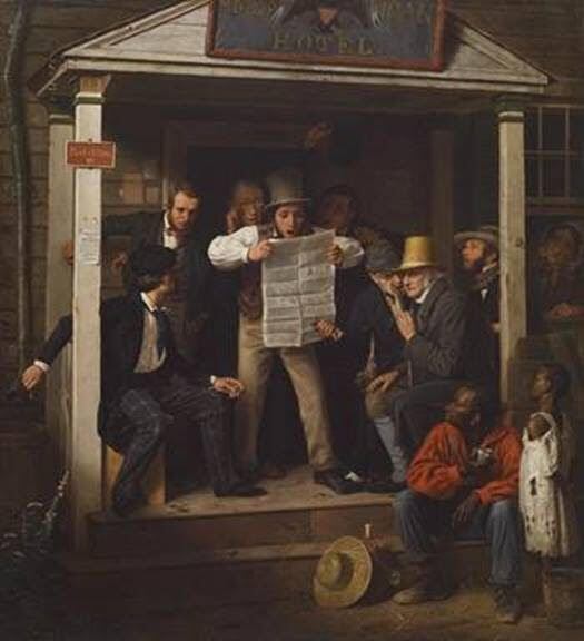 One of Watchdog Dave Lieber's favorite paintings. War News from Mexico (1848) by Richard...