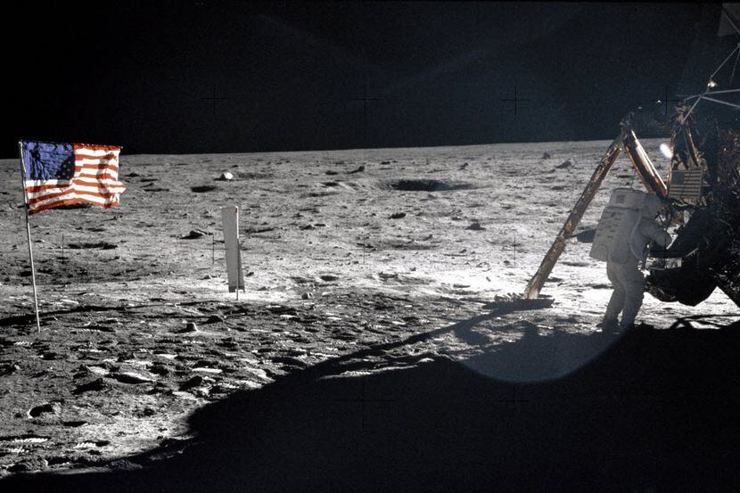 This July 20, 1969 file photo provided by NASA shows Apollo 11 astronaut Neil Armstrong on...