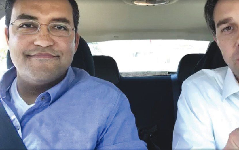 Reps. Will Hurd (left) and Beto O'Rourke drove from San Antonio to Washington, D.C., in...