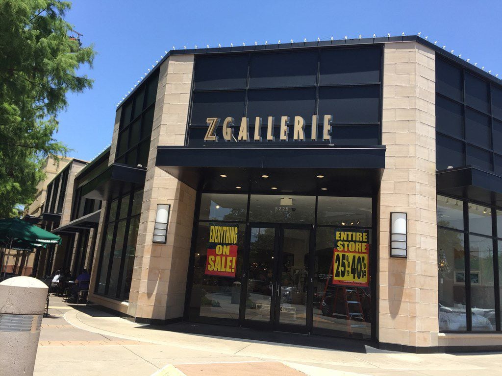 The Z Gallerie store at 5225 Alpha Road in Dallas, north of the Galleria, is closing this...