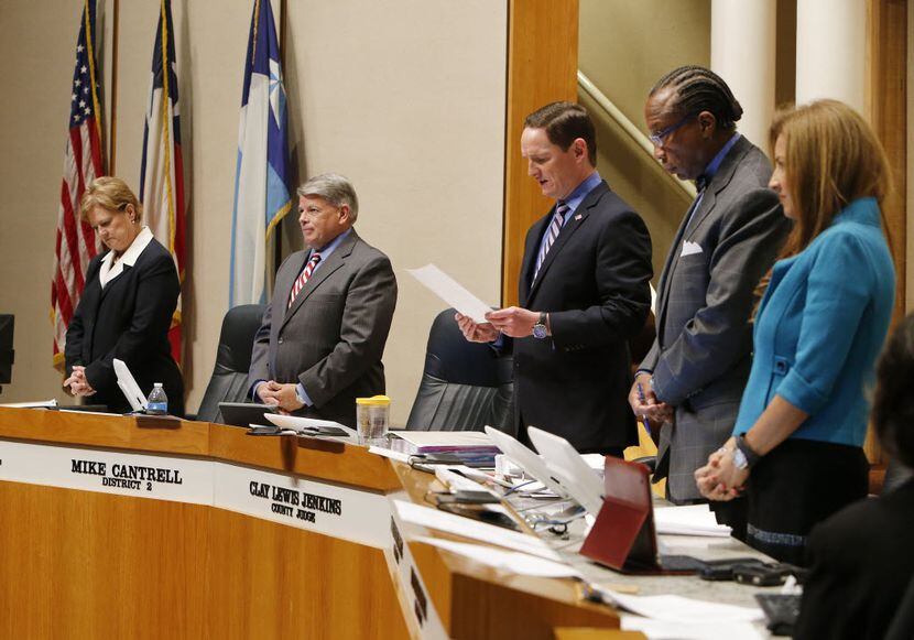 Dallas County commissioners in 2015. (File Photo/David Woo)