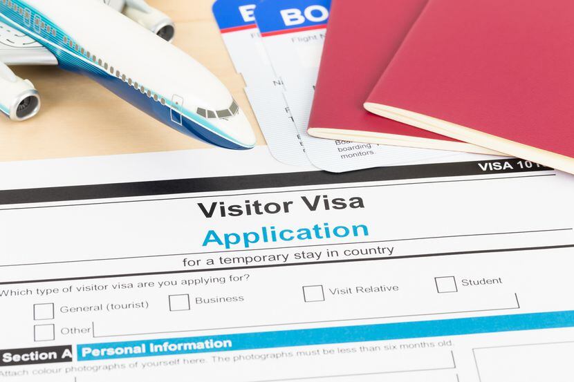 Una solicitud de visa para visitante a Estados Unidos.