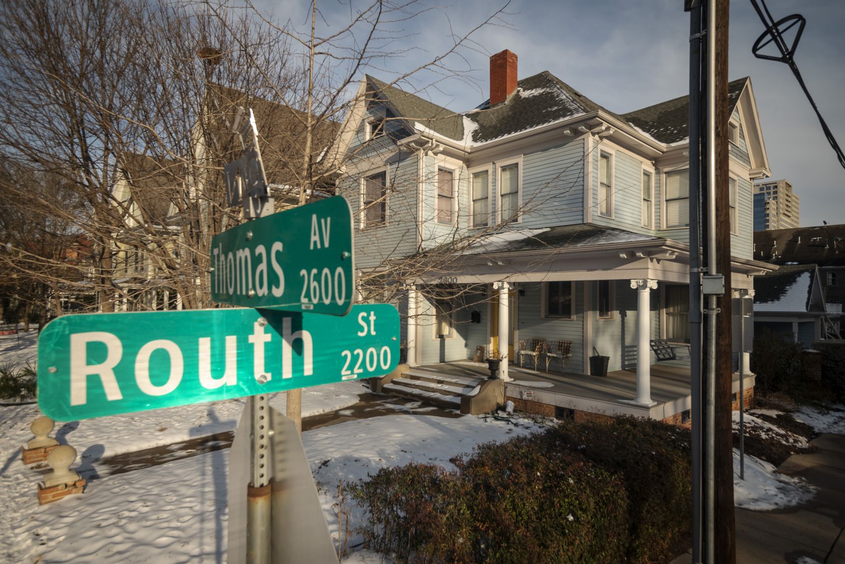 One of the many historic homes in the State Thomas Historic District at Thomas Avenue and...