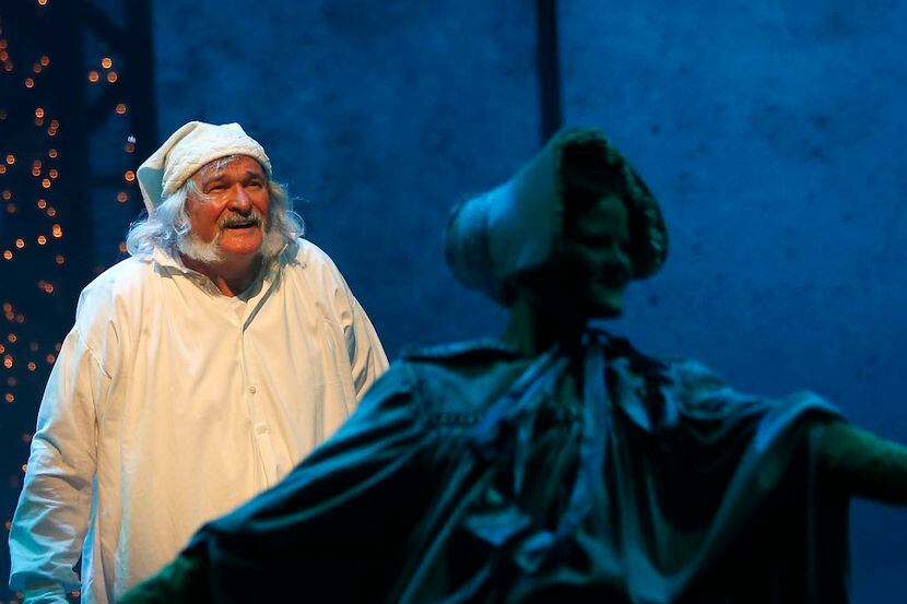 Brad Leland as Ebenezer Scrooge in Dallas Theater Center's "A Christmas Carol"