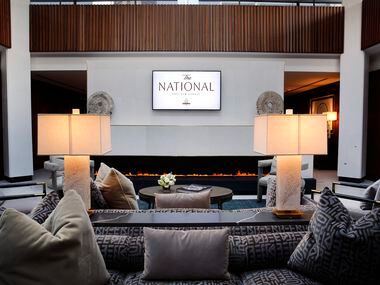 A residential lounge is pictured in The National, a 52-story Elm Street building that has...