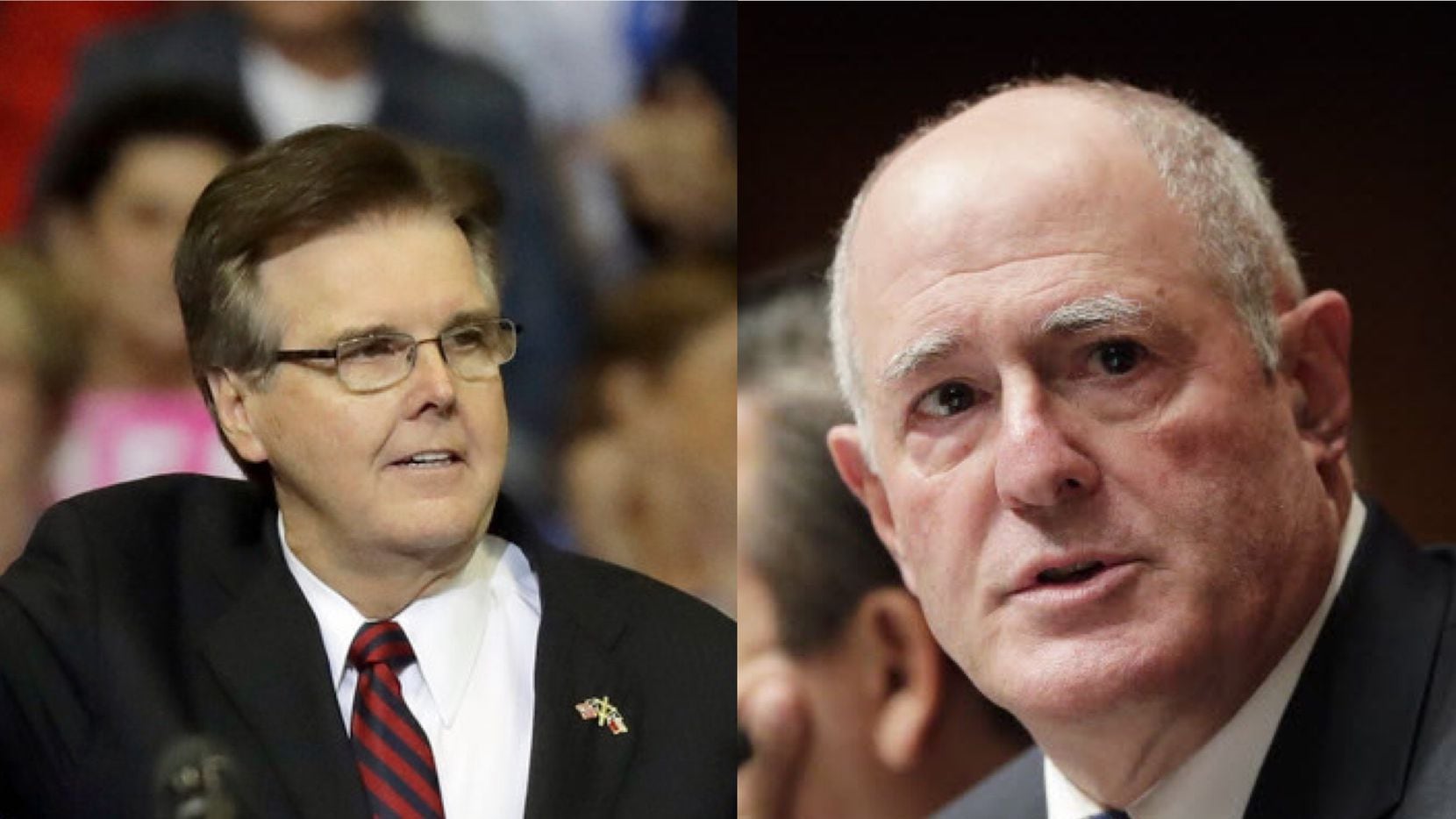 Long-simmering tensions between Lt. Gov. Dan Patrick (left) and Texas Sen. Kel Seliger,...