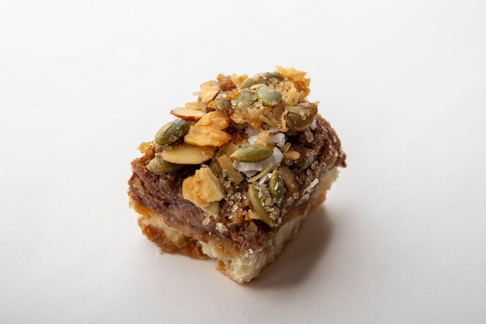 The Buena Onda spicy almond-pepita and pilloncillo cluster bars made by Rex Poland 