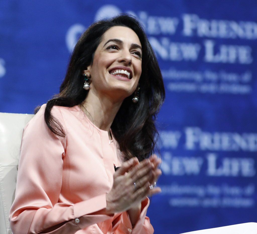 Amal Clooney responds to questions from WFAA Anchor, Shelly Slater about anti-trafficking...