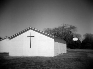 Heavenly goal.  Calvary United Pentecostal church near Bonham, Texas.  2/2016. Photographed...