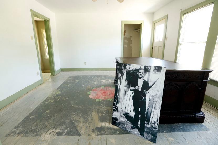 The living room of what was once Lee Harvey Oswald's duplex at 214 W. Neely Street in the...