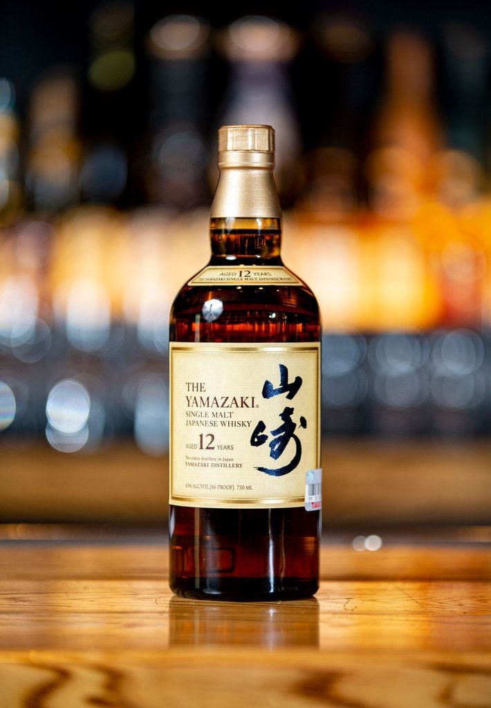 A bottle of Yamazaki 12 whisky at Nobu in the Crescent Hotel in Dallas