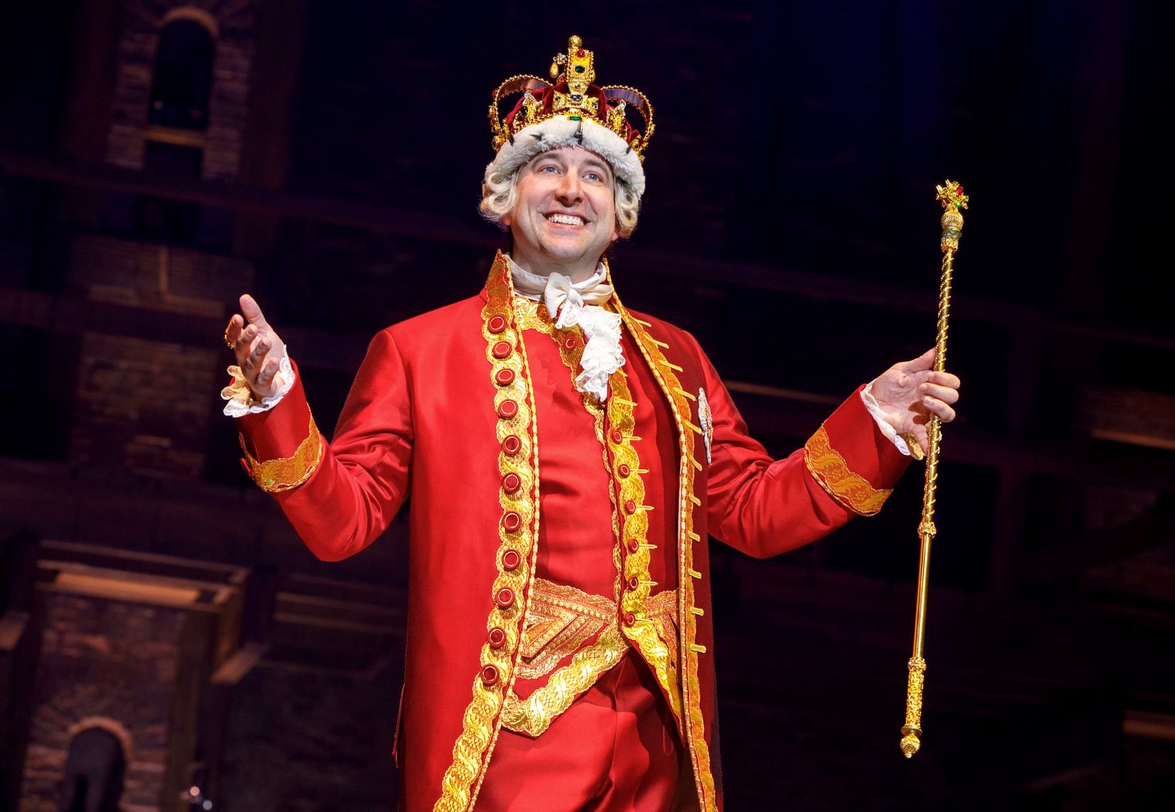 Peter Matthew Smith from the 2021 national tour of the Broadway musical, "Hamilton." The...