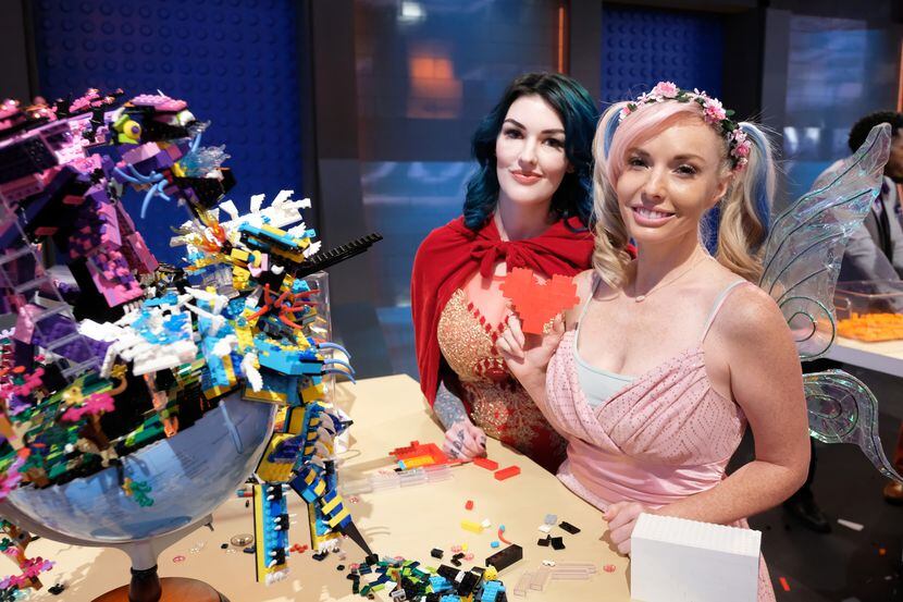 Amie Dansby (left) and Krystle Starr appear in Fox’s hit TV competition series “Lego...