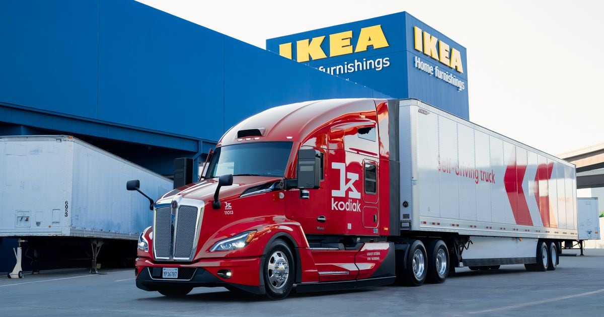 Kodiak Robotics teams up with Ikea for self-driving truck routes along I-45