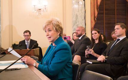 Linda McMahon, former executive of WWE and President Donald Trump's pick to head the Small...