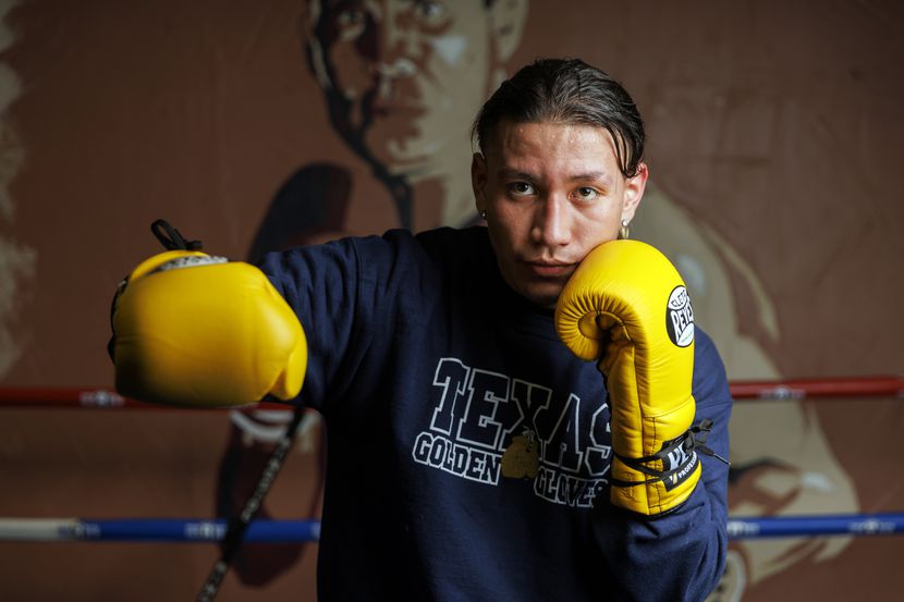 Steven Gomez fotografiado en el gimnasio de boxeo Jimenez Old School el jueves, 16 de marzo...