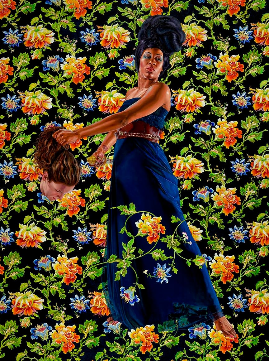 Kehinde Wiley's 2012 version of Judith and Holofernes makes Judith a Black woman and...