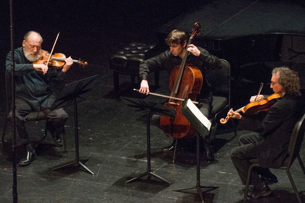Paul Rosenthal (left), Clancy Newman and Paul Coletti perform Erno Dohnanyi's Serenade in C...