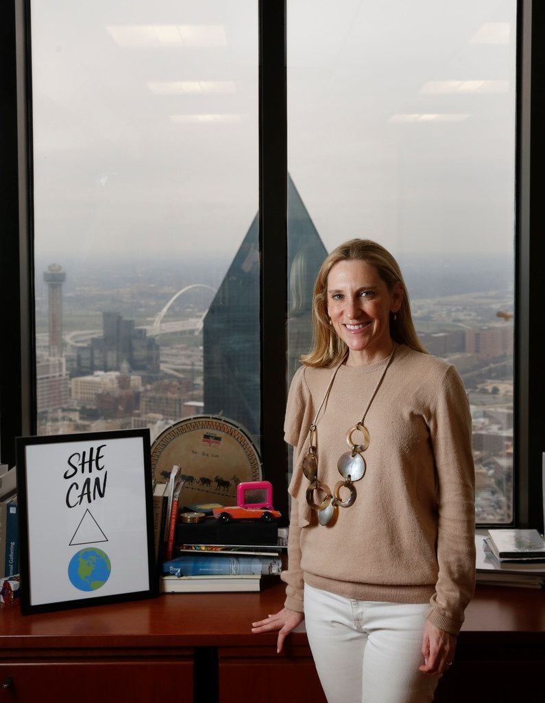 Nicole Small, president of Lyda Hill Philanthropies, poses for a photograph at her office in Dallas on Friday, March 1, 2019.