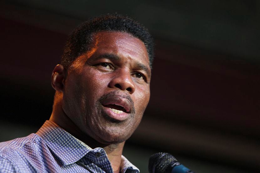 FILE - Herschel Walker, Republican candidate for U.S. Senate for Georgia, is shown in this...