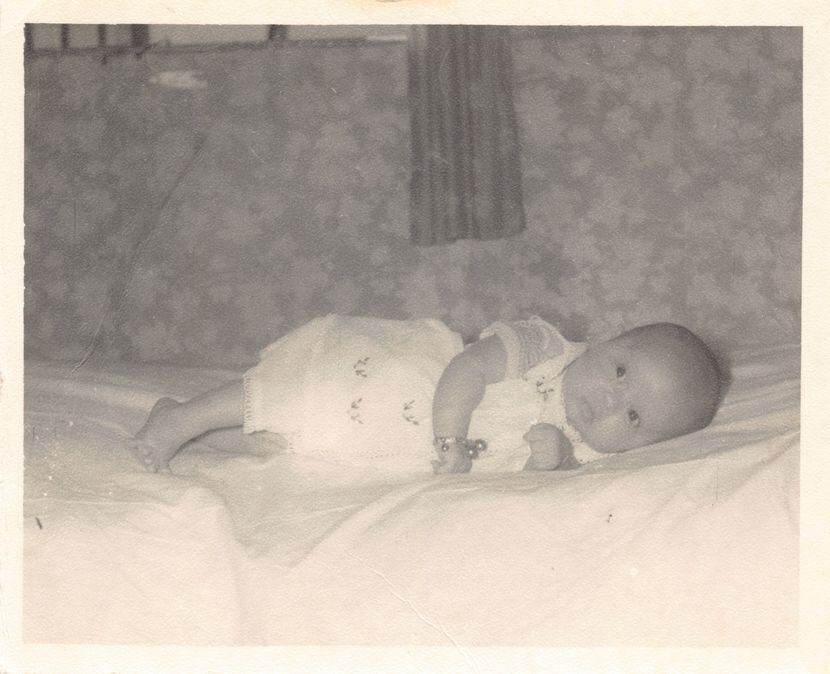 A photo of Linda Papi Rounds as a baby in the 1960s when she was in Korea, before she was...