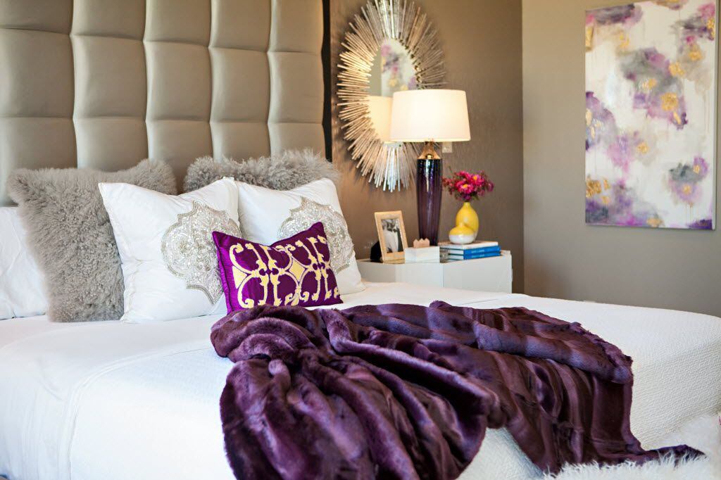 Sprinkle color into a bedroom through accessories, being careful not to add too much and...