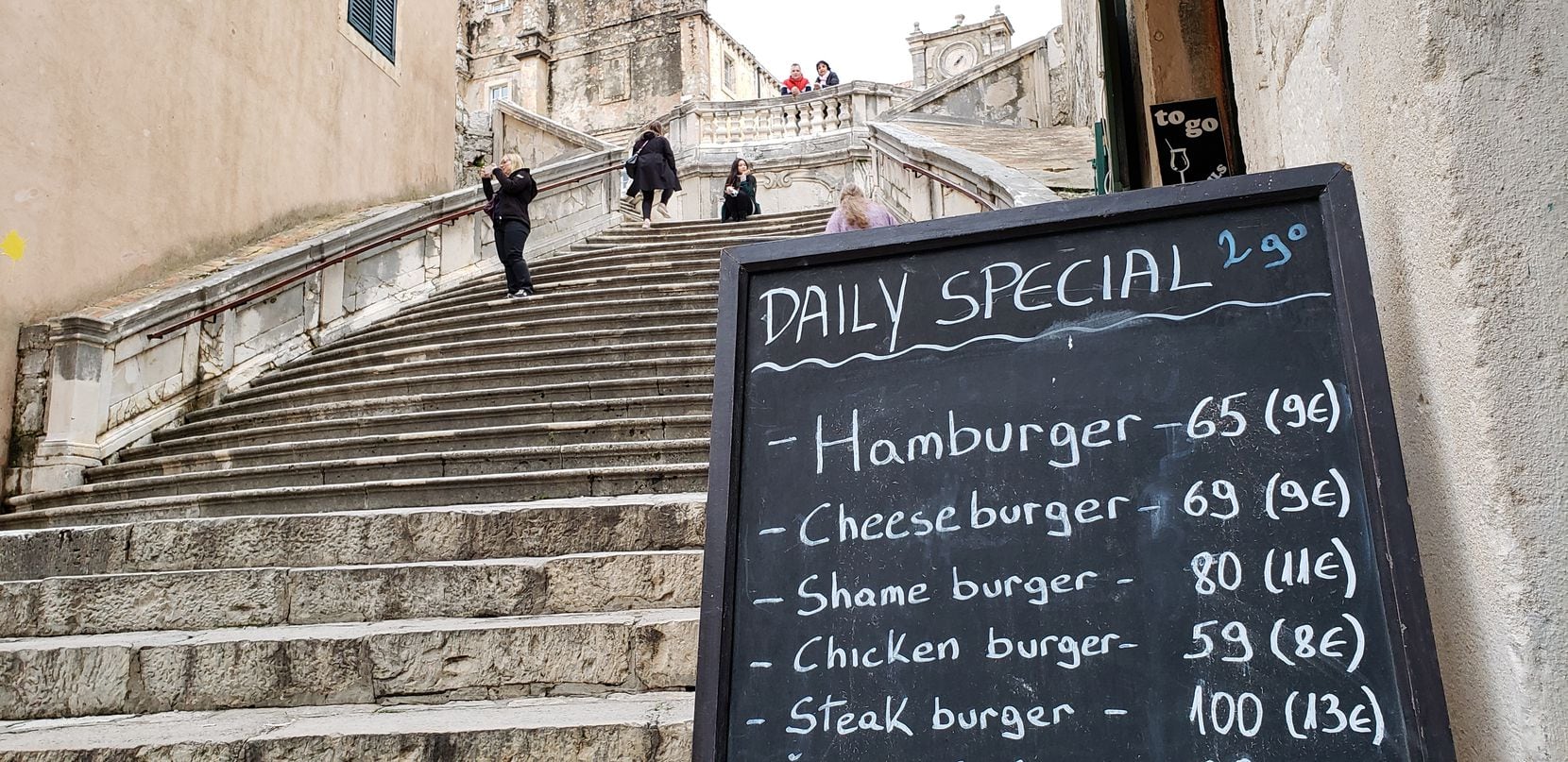 The Dubrovnik steps where Cersei Lannister made her famous walk of shame inspired a menu...