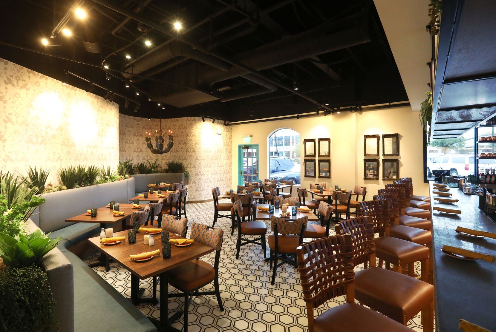 The dining area at Escondido in Dallas, TX, on Nov 11, 2022. (Jason Janik/Special Contributor)