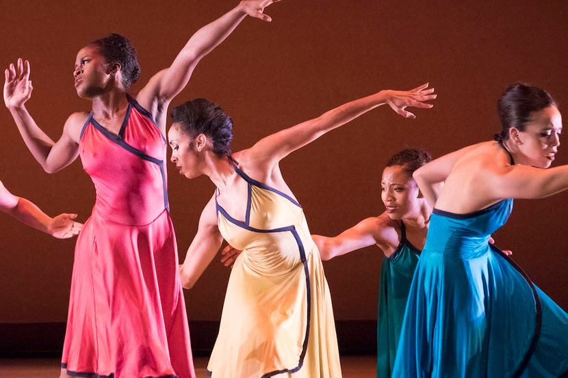 Dallas Black Dance Theatre dancers perform one of the dances from "...andNow Marvin" during...