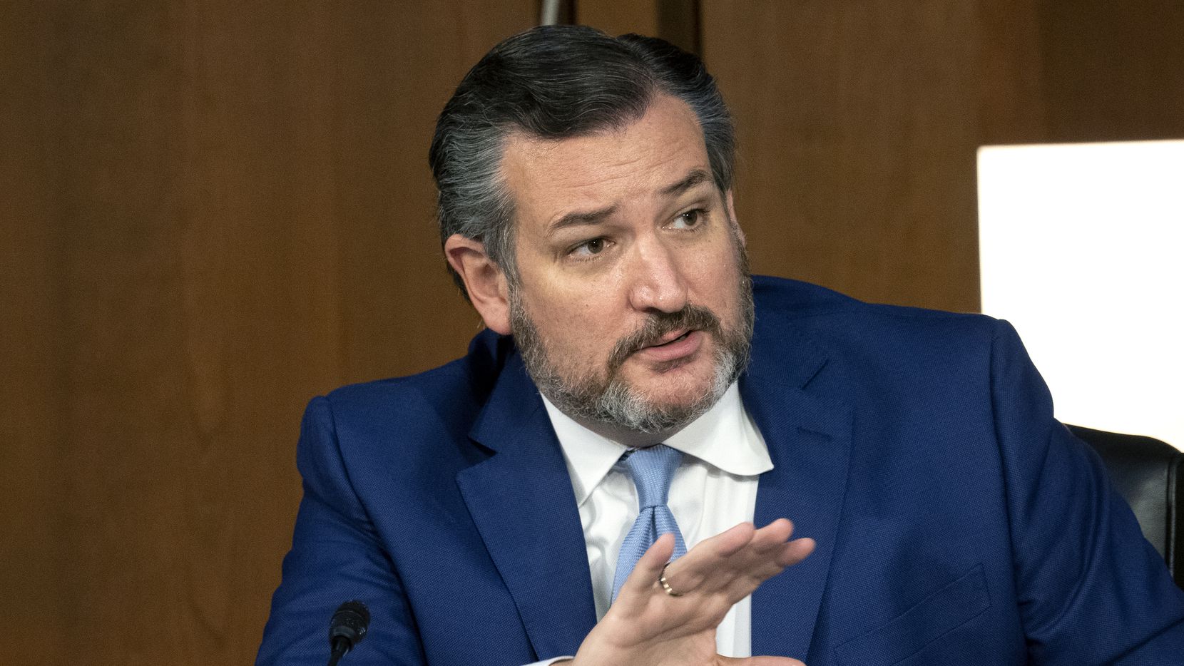 Sen. Ted Cruz speaks during Justice Amy Coney Barrett's confirmation hearing on October 13, 2020.