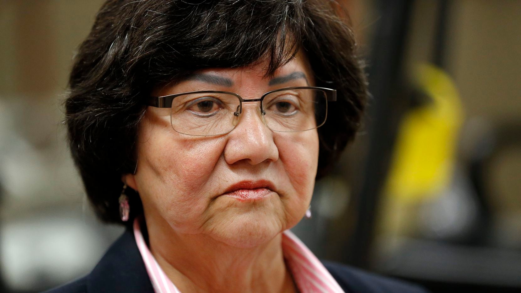 Democratic gubernatorial candidate Lupe Valdez, who toured an iron workers union...