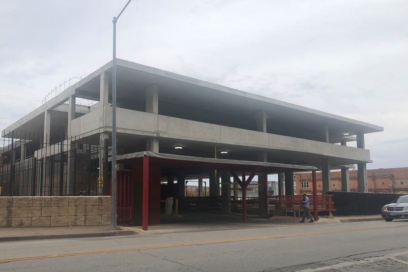 This is the parking garage at Jackson and Harwood streets in downtown Dallas where Jonna...