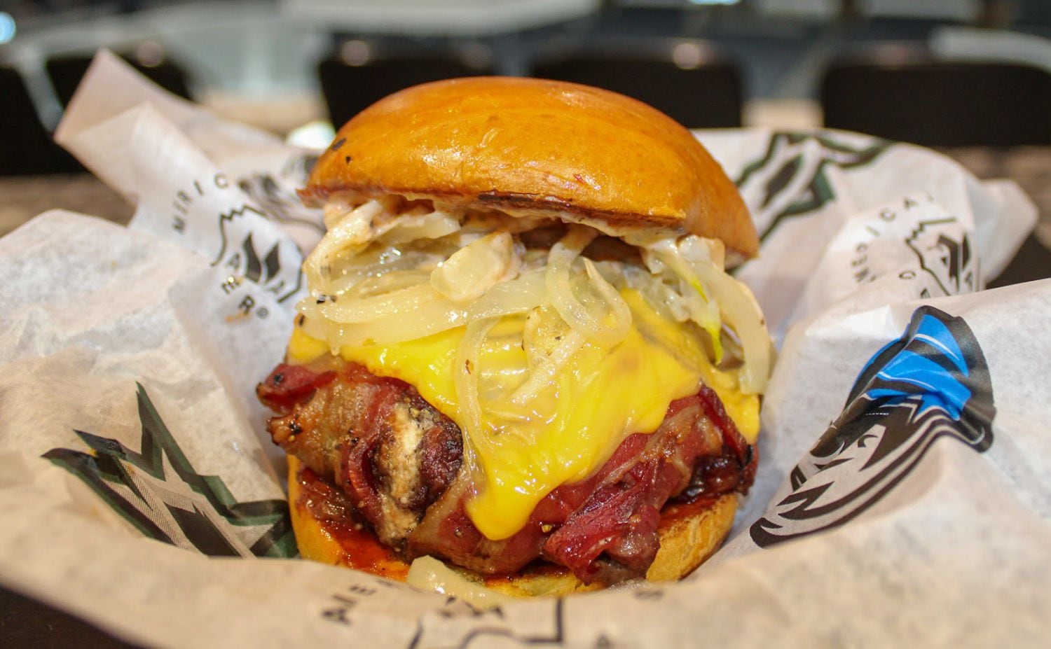 A Smoked Bacon-Wrapped Juicy Lucy is one of the new options at Mavericks or Stars' games.