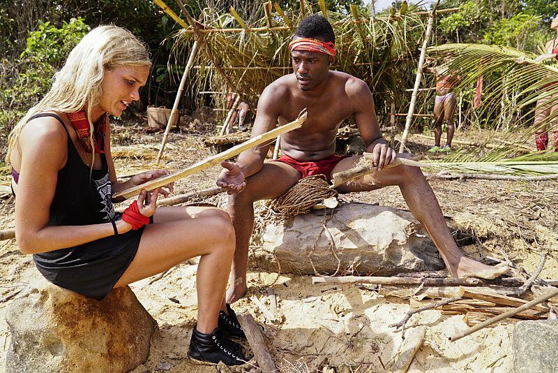 Alecia Holden and Darnell Hamilton during the new season of Survivor: Kaoh Rong