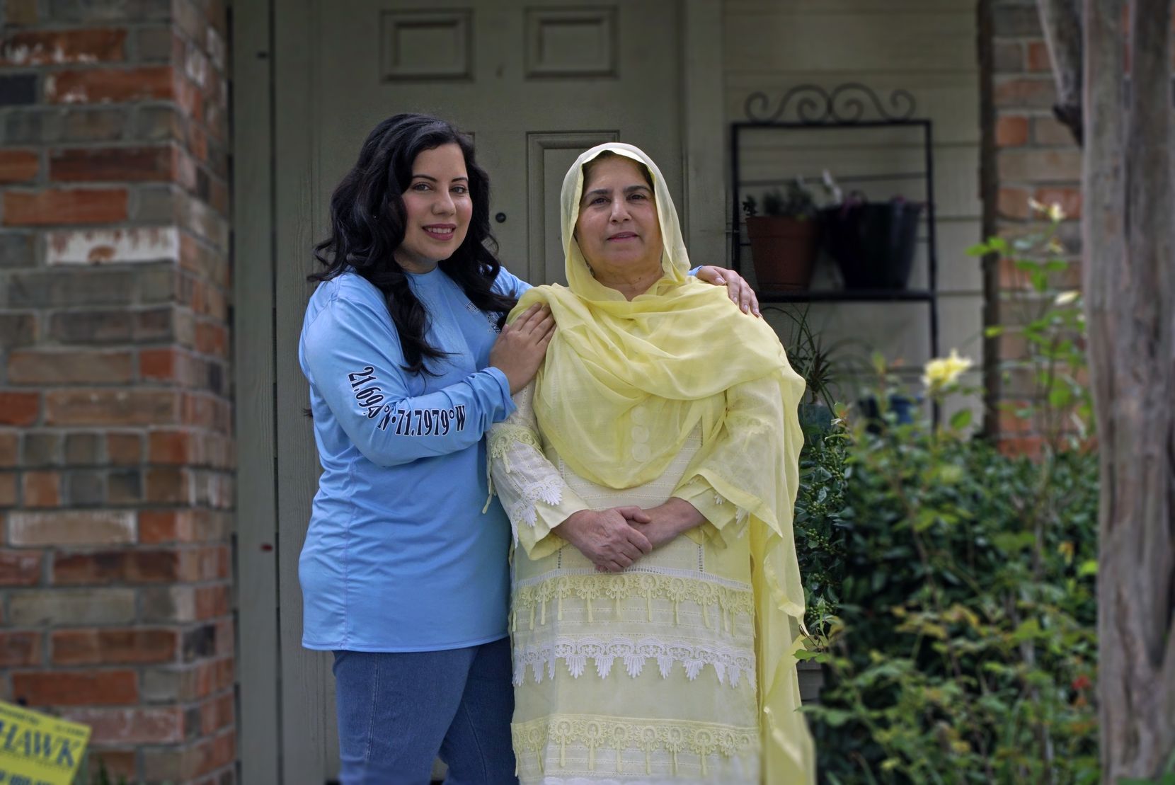 Aisha U-Kiu and her mother Surriya U-Kiu at their home in Hurst, Texas on Saturday, April 11, 2020. (Lawrence Jenkins/Special Contributor)