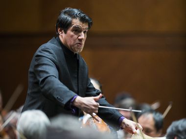 Conductor Miguel Harth-Bedoya leads the Fort Worth Symphony Orchestra during their Gala concert on Saturday, February 8, 2020, at Bass Performance Hall in Fort Worth.
