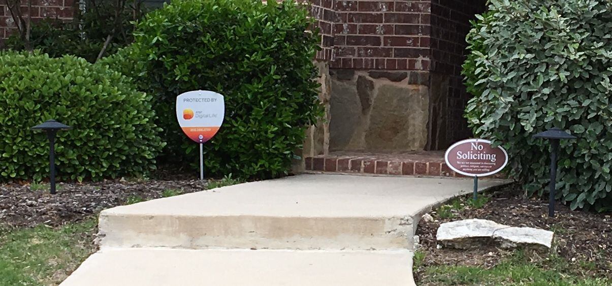 This no soliciting sign was posted at the Frisco home of Radu Chivu, who faces two counts of...