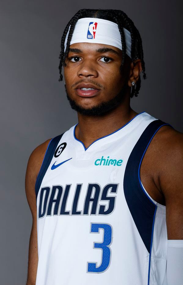 Dallas Mavericks’ Jaden Hardy is photographed during the media day at American Airlines...