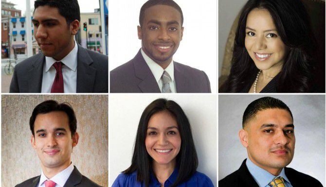 
				Estos son algunos de los miembros de la primera clase de liderazgo del Latino Center...